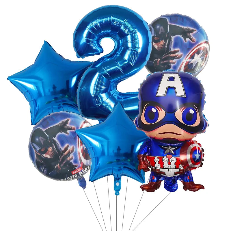 6pcs Super Hero Balloons Set