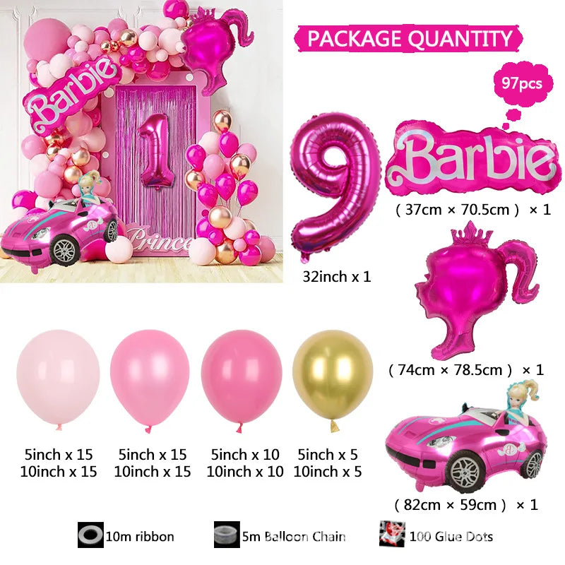 Pink (Barbie Princess Theme) Balloon Kit