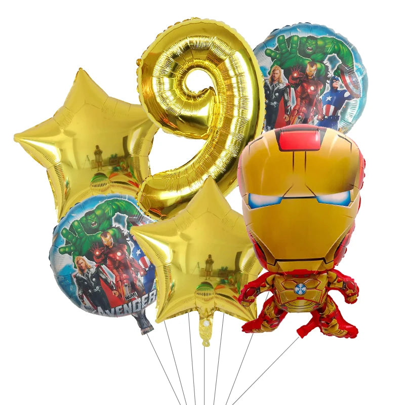 6pcs Super Hero Balloons Set