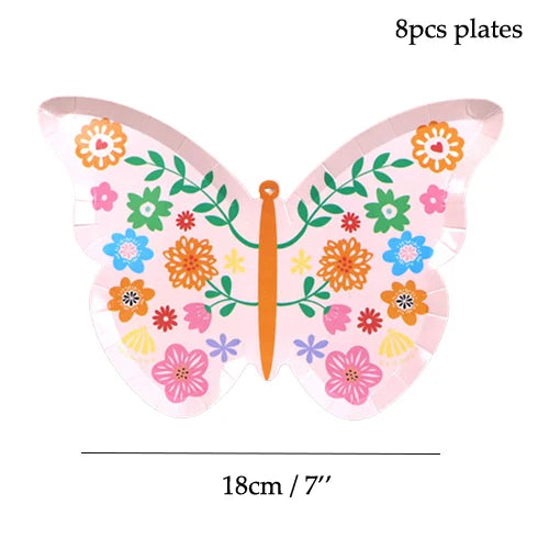 Butterfly Flower Party w/Disposable Tableware