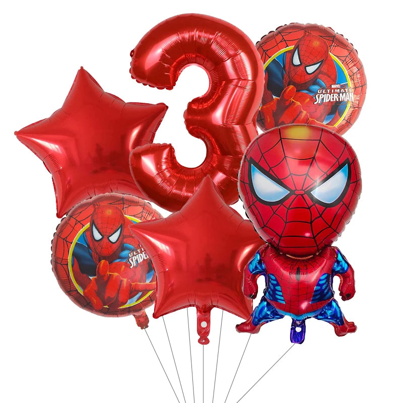 6pcs Super Hero Balloons Set