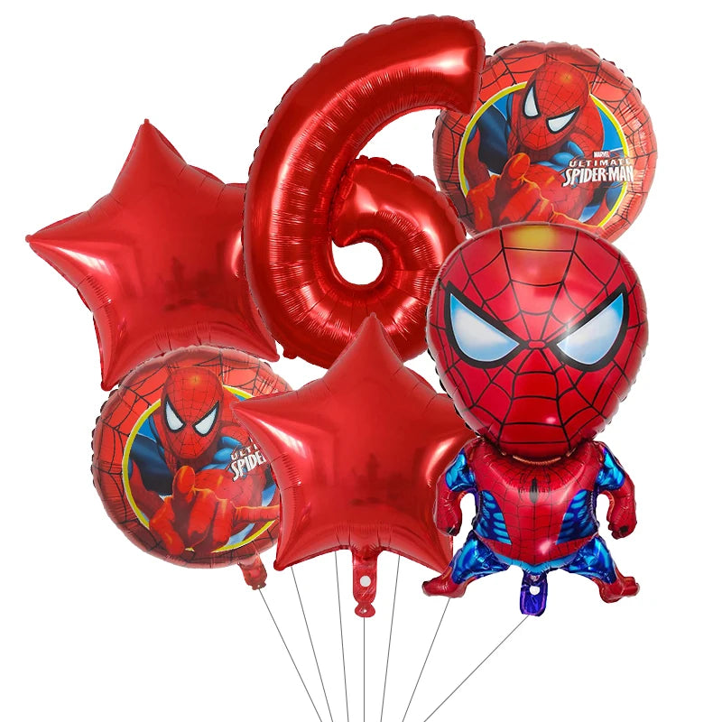 6pcs Super Hero Balloons Set