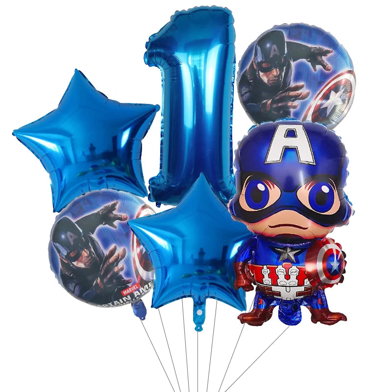 6pcs Super Hero Balloons Set