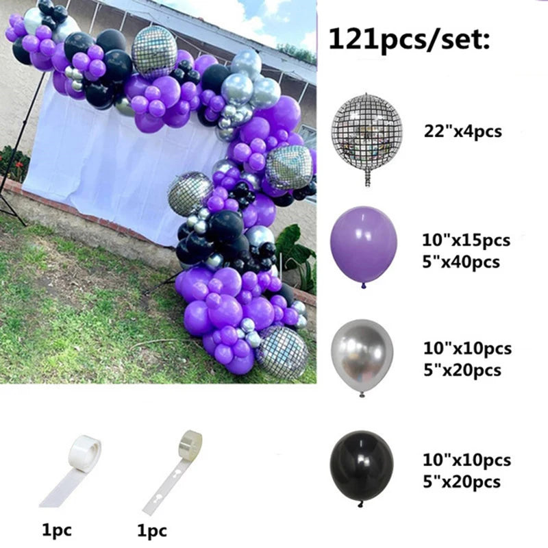 80s 90s Disco Party  Balloon Garland Kit w/Radio