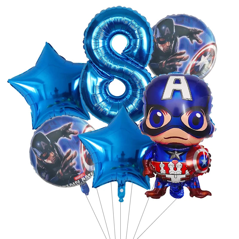 6pcs Super Hero Balloons Set