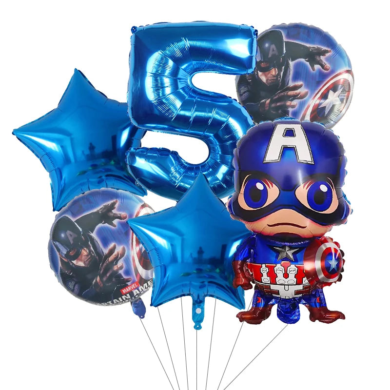 6pcs Super Hero Balloons Set