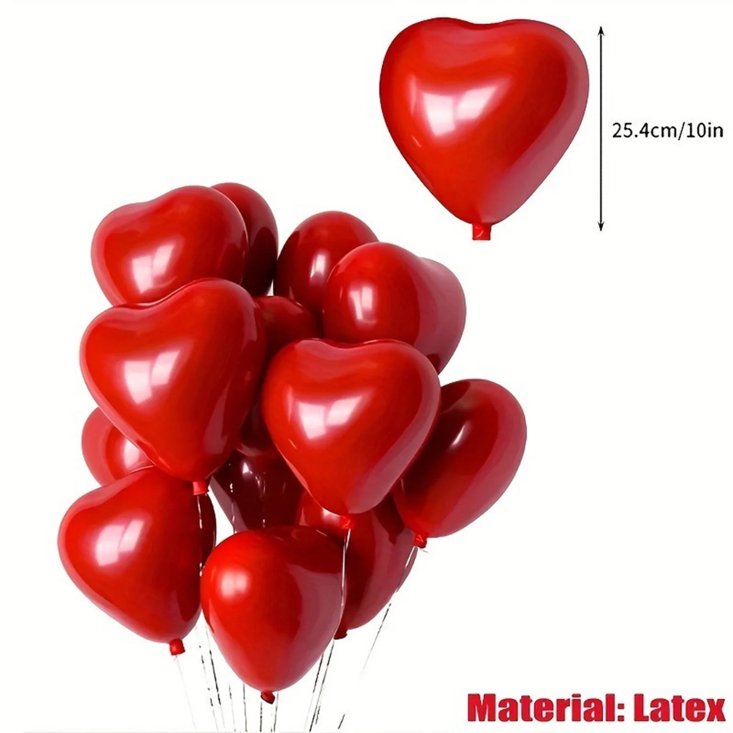 Red Heart Shaped Balloons