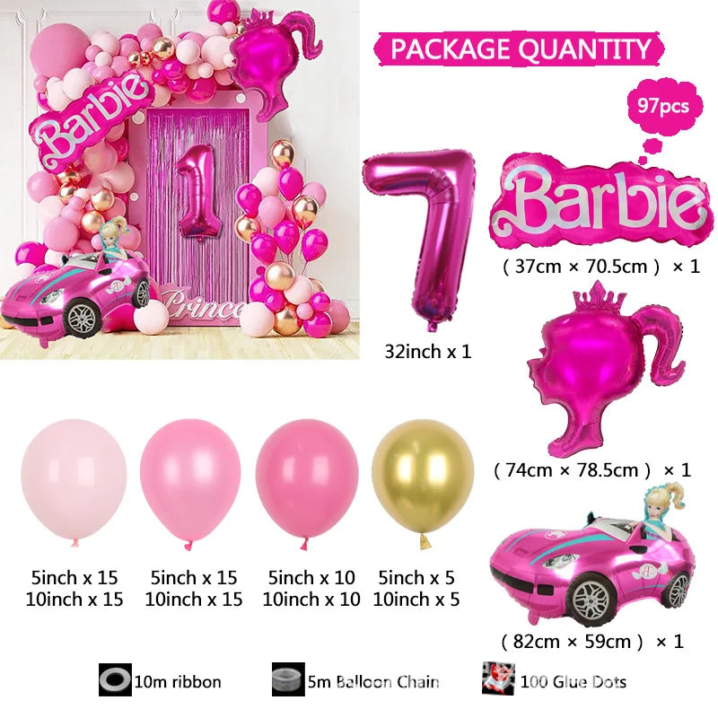 Pink (Barbie Princess Theme) Balloon Kit