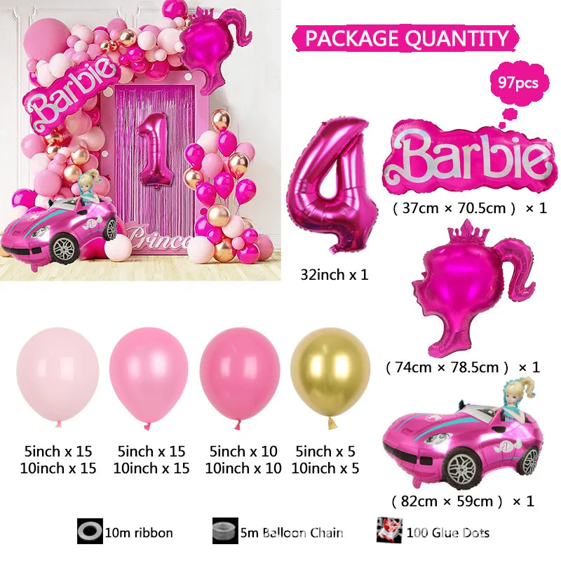 Pink (Barbie Princess Theme) Balloon Kit