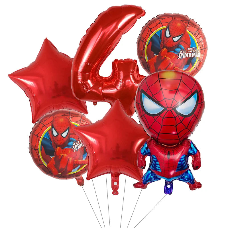 6pcs Super Hero Balloons Set