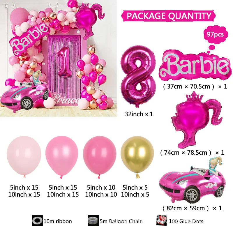 Pink (Barbie Princess Theme) Balloon Kit