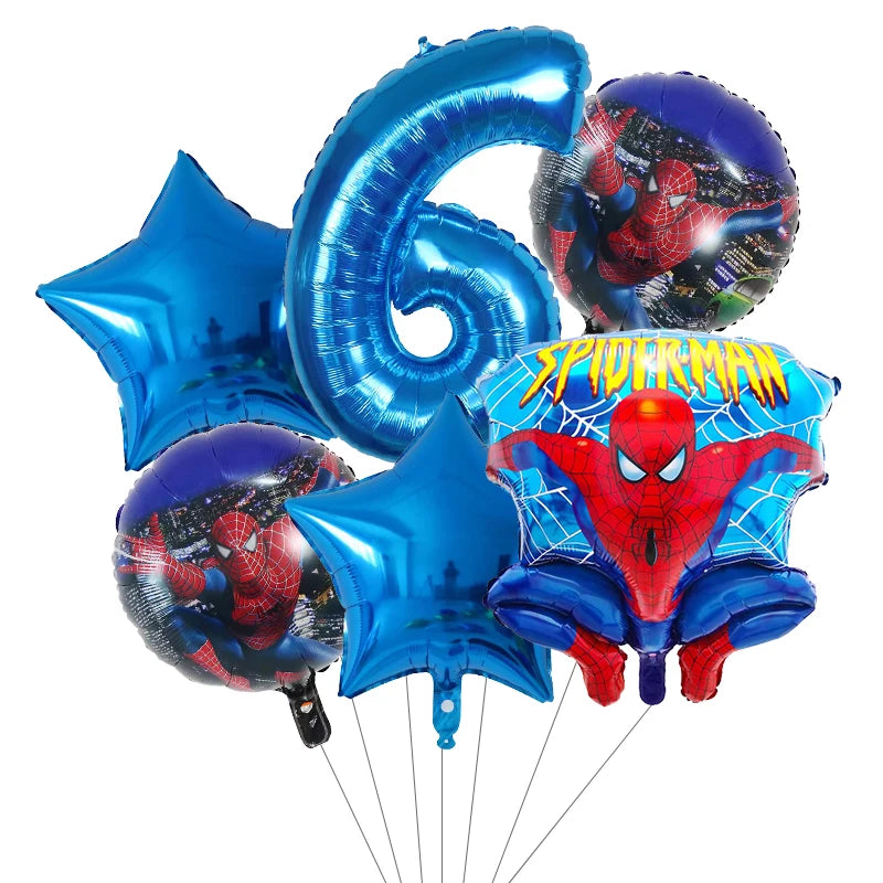 6pcs Super Hero Balloons Set