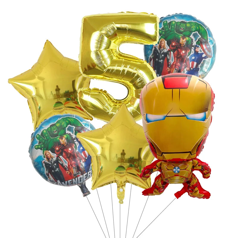 6pcs Super Hero Balloons Set