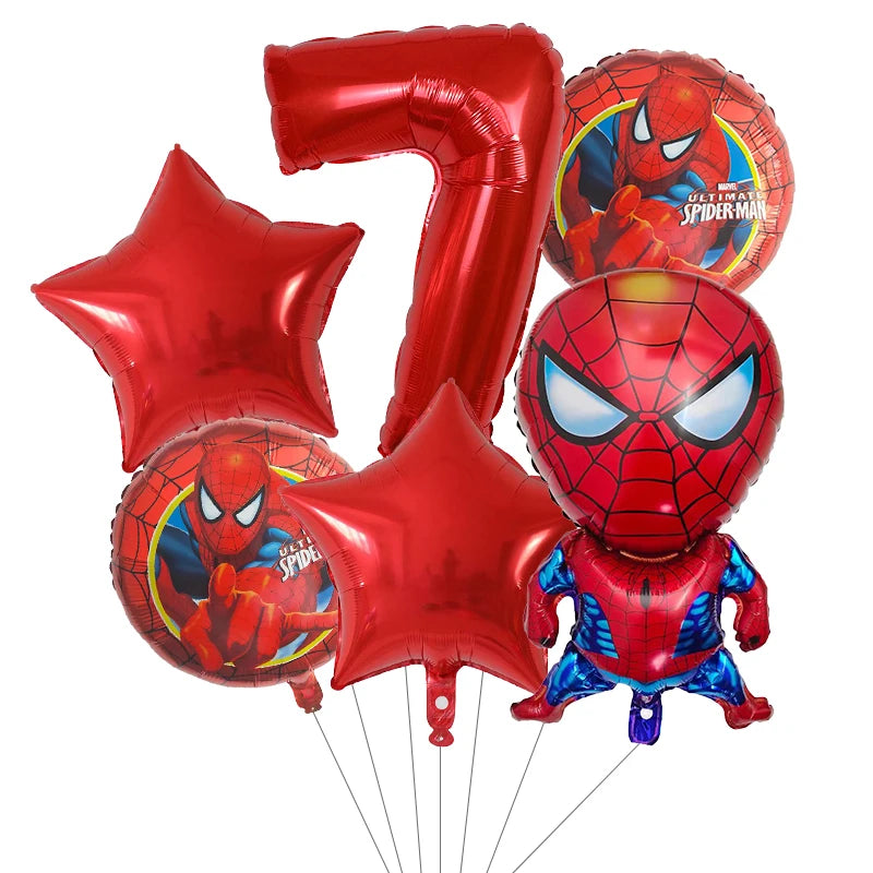 6pcs Super Hero Balloons Set