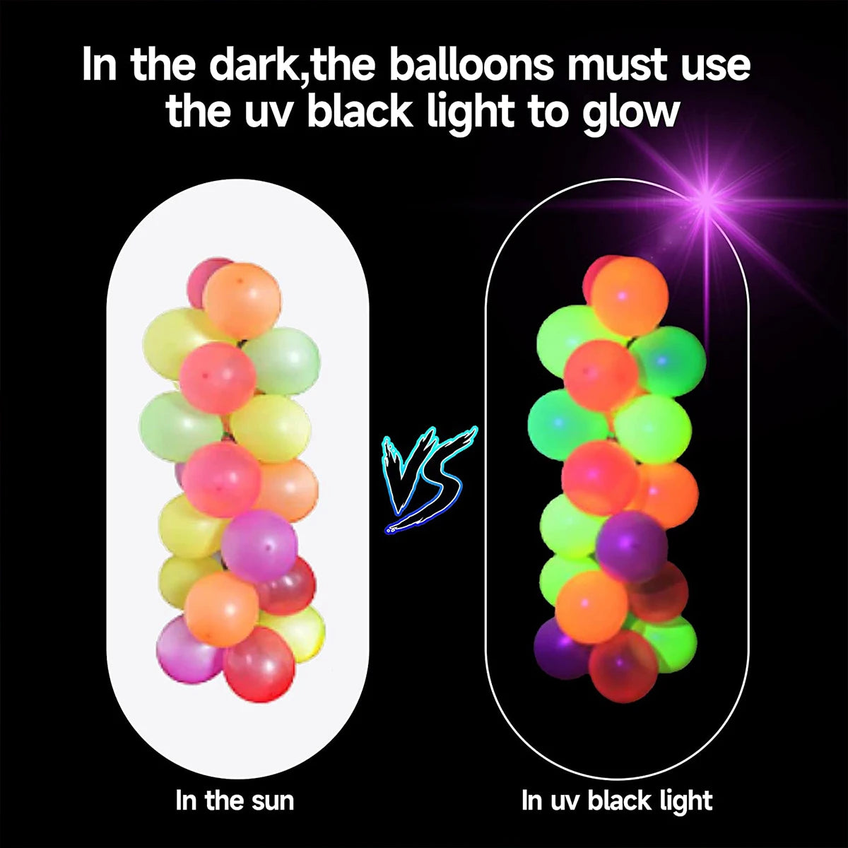 Neon Glow in the Dark Balloons