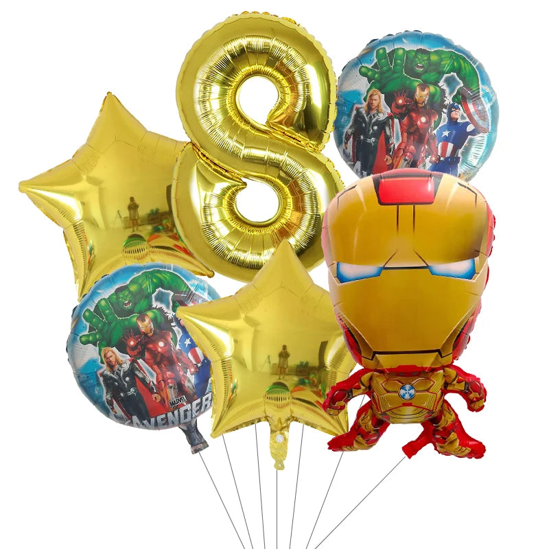 6pcs Super Hero Balloons Set