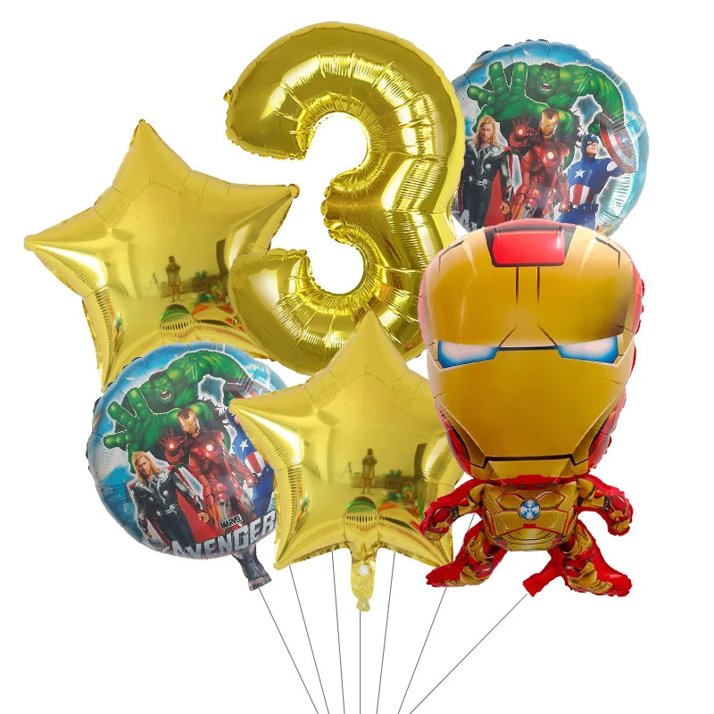 6pcs Super Hero Balloons Set