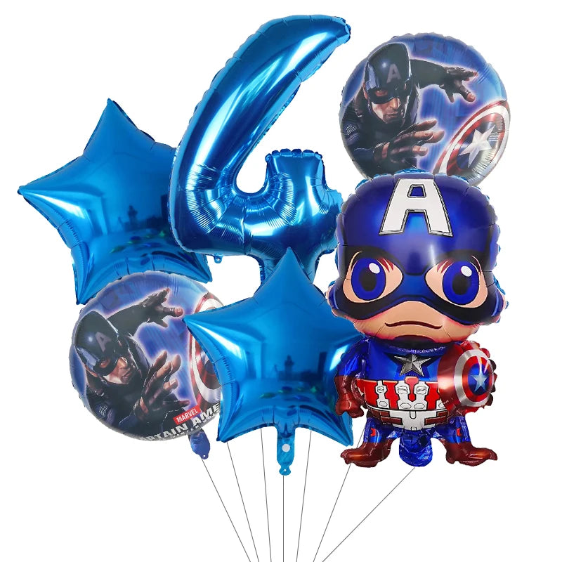 6pcs Super Hero Balloons Set