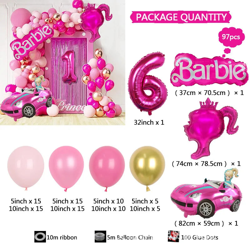 Pink (Barbie Princess Theme) Balloon Kit