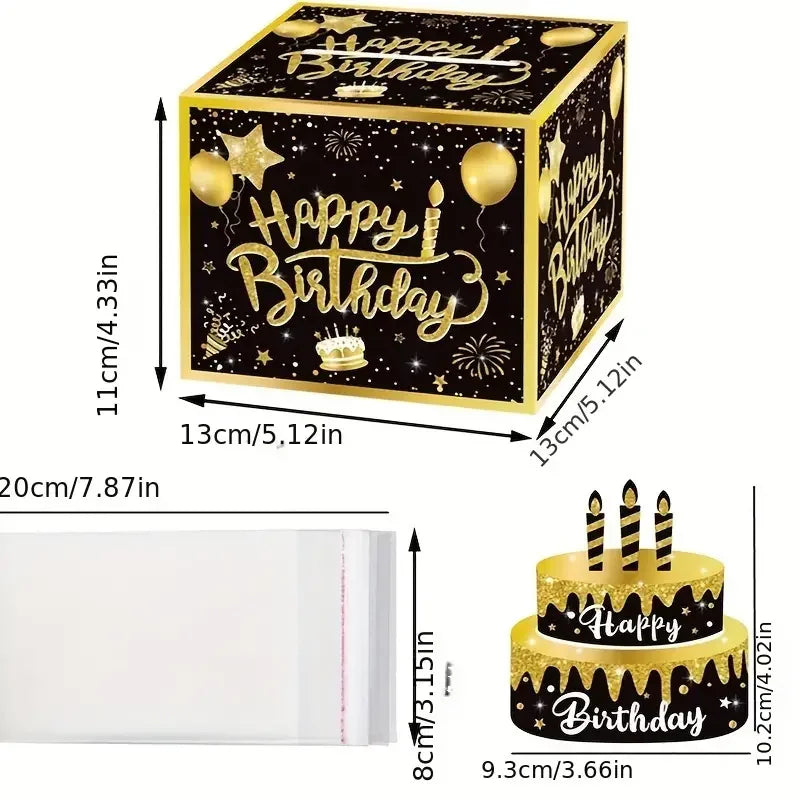 Happy Birthday Cash Gift Box - Roll-up Banknote