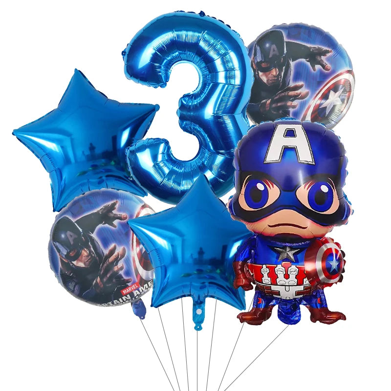 6pcs Super Hero Balloons Set