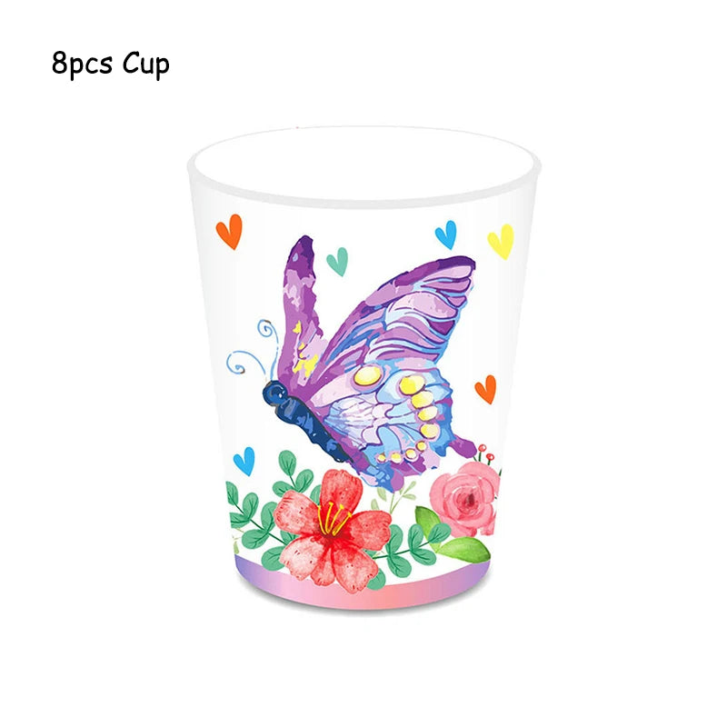 Butterfly Flower Party w/Disposable Tableware