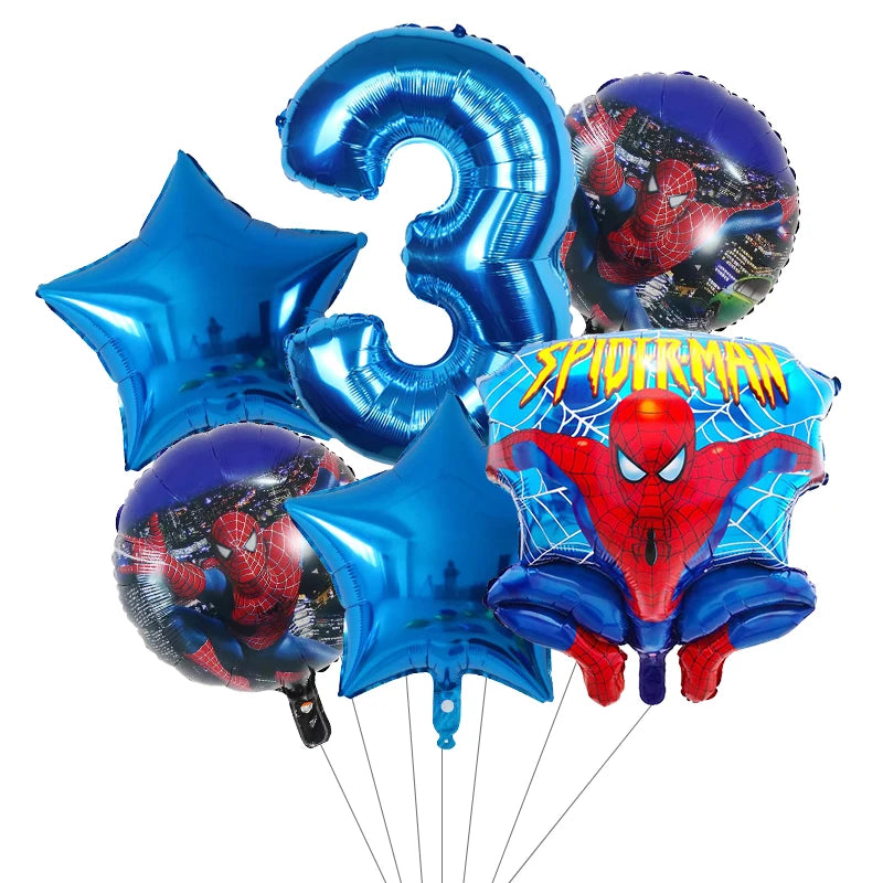 6pcs Super Hero Balloons Set