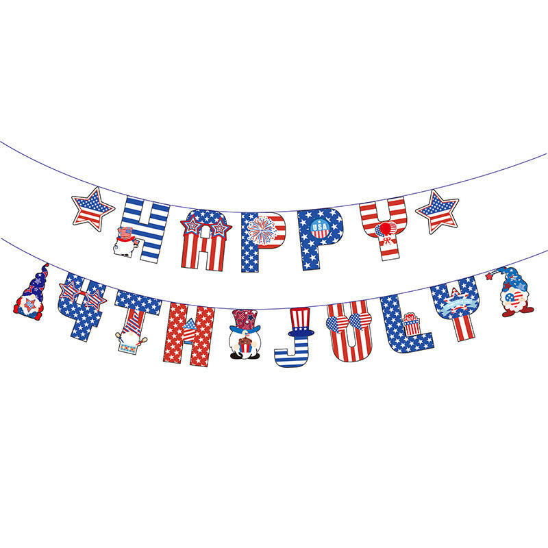 July 4th Hanging Flag Garden Banner