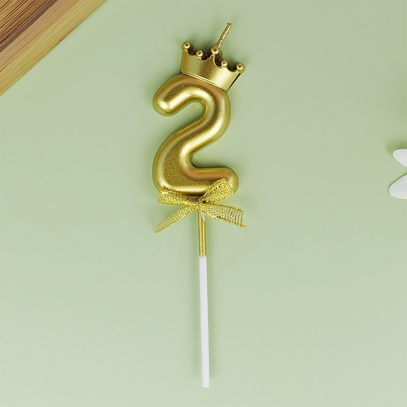 Crown Number Birthday Candle