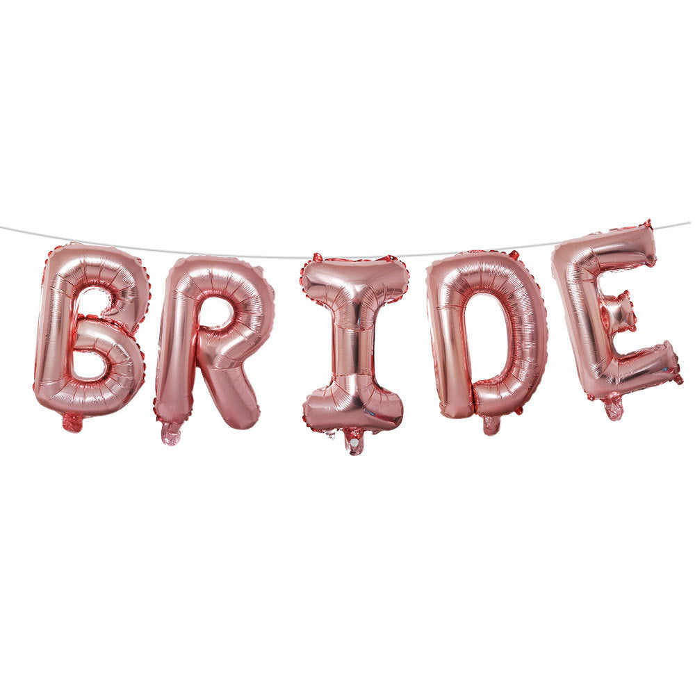 Bachelorette Party Balloon Set w/Bride Shoulder Strap and Diamond Ring