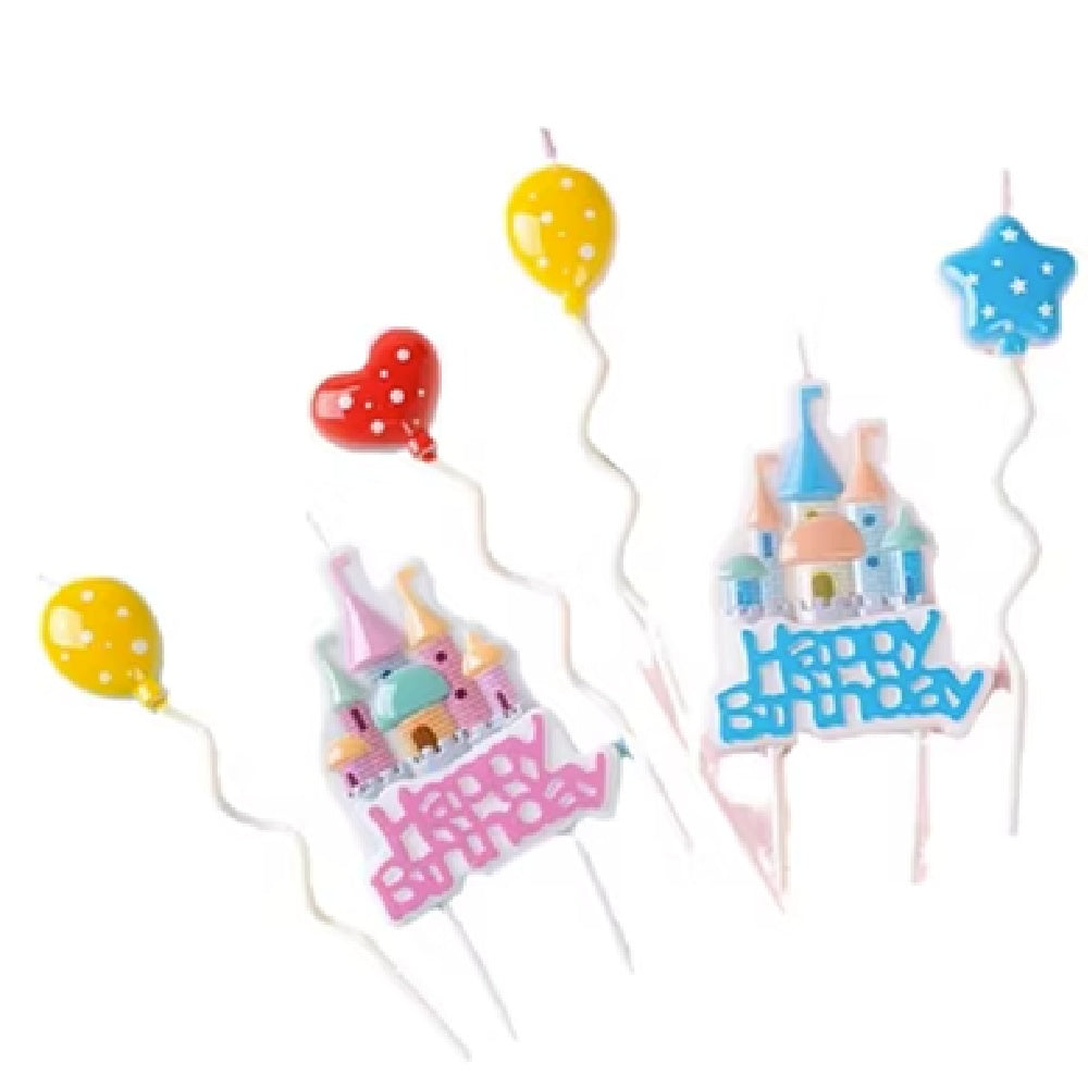 Cartoon Castle Balloon Candle