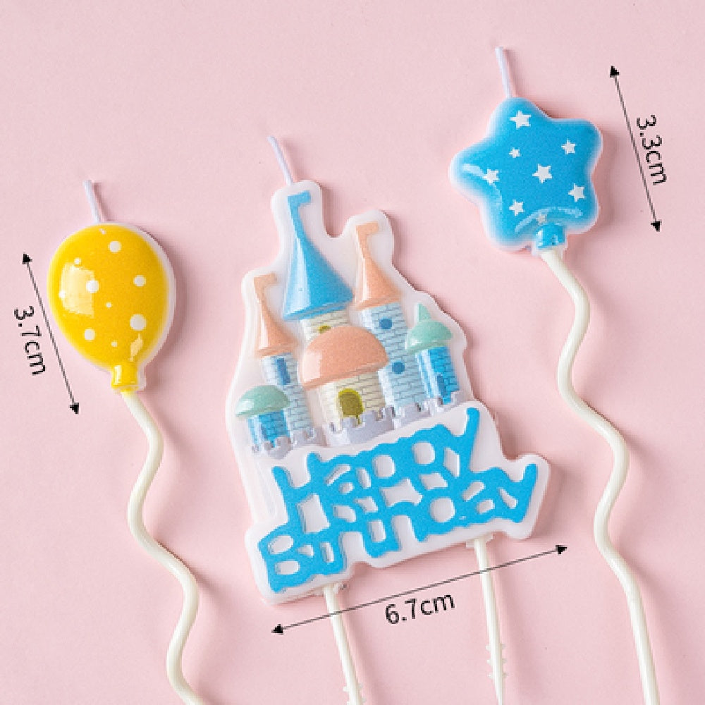 Cartoon Castle Balloon Candle