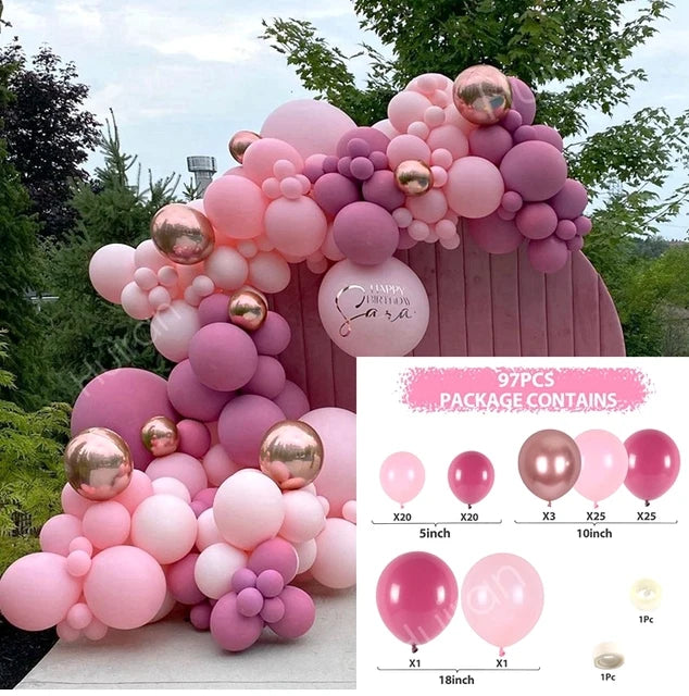 Shades of Pink Balloon Arch Kit