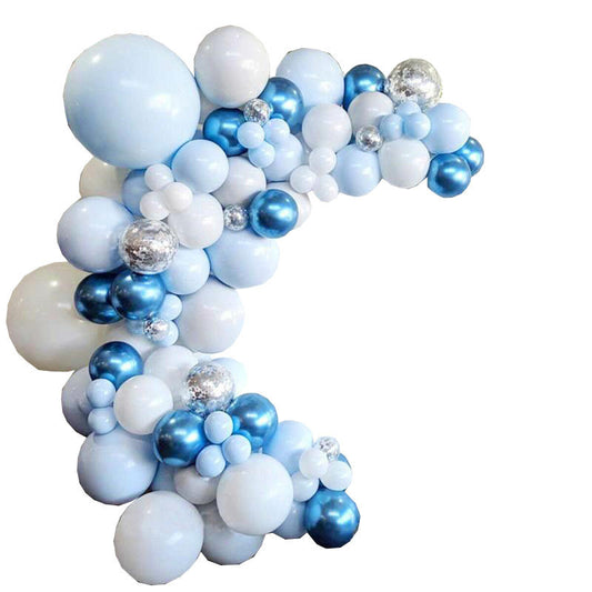 Blue and White Balloon Arch Set