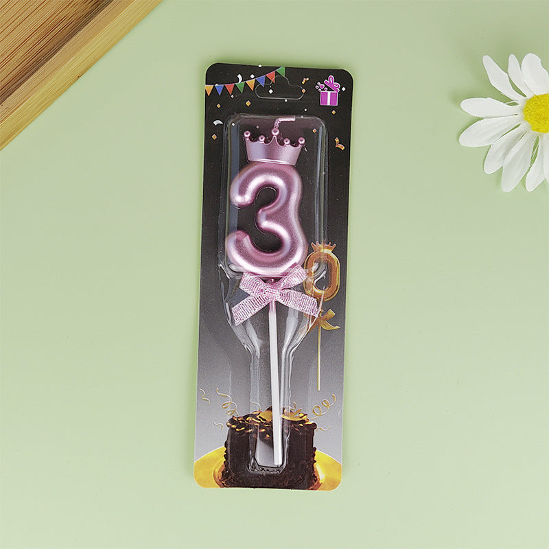 Crown Number Birthday Candle